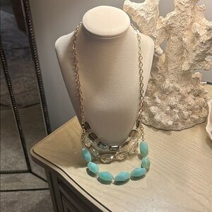 Elegant Gold and Turquoise Necklace